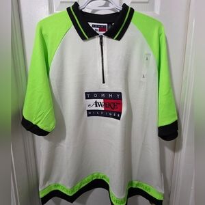 Tommy Hilfiger Awake Men's Neon Green Polo Shirt F1 Style